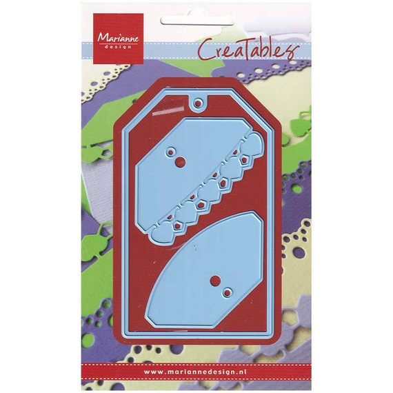 Stanzform Präge Stanzschablone Cutting Die - Marianne Design - Herzanhänger mit Herzen