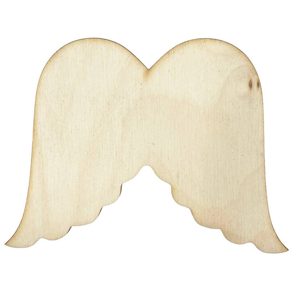 Hölzerne Flügel für Engel 10 x 7,5cm