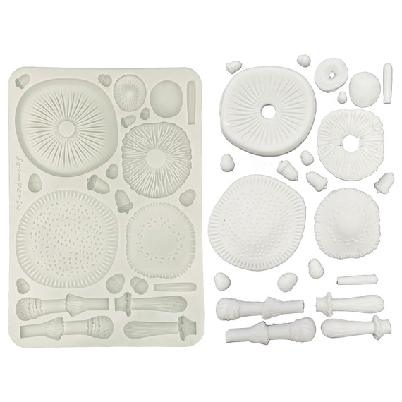 Silikonform Mold Gießen Mould - Whispering Woods - Pilze 3D - Stamperia