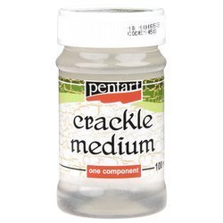 PENTART Einkomponenten Krakelierlack Alterungslack Crackle Medium Lack 100ml, 1458