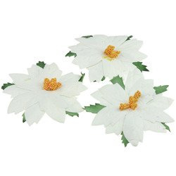 WEIHNACHTSSTERNE Mullberry Papier Papierblumen - weiß groß 70mm