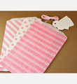 Papiertüten 3pc ca.15.9x23.5cm - rosa mit Schrägstrich - Whisker Graphic