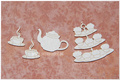 Dekorpappe Die Cut Chipboard Nachmittagstee - Teehaus SCRAPINIEC