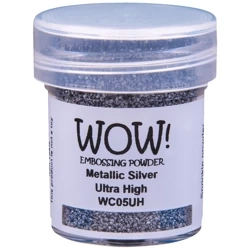 WOW! Embossing powder - Prägepulver - Metallics Silver -  Metallics Silber 