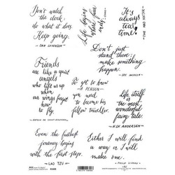 Reispapier für Decoupage, Beschriftungen, Sätze auf Englisch ITD-R1608 - A4 