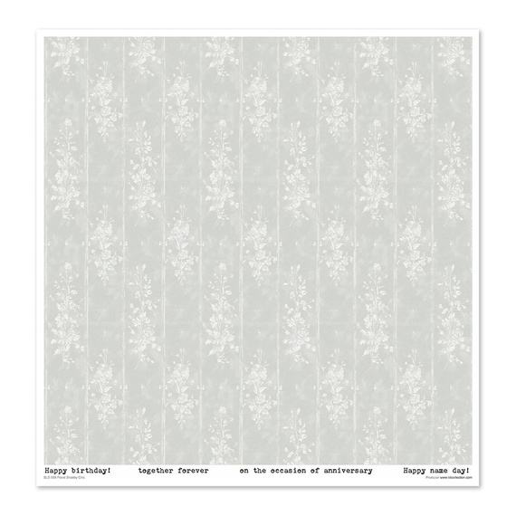 ITD COLLECTION Setz 11Stk 30x30cm Scrapbooking Papier - Floral Shabby Chic