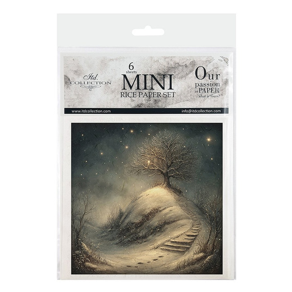 Reispapier-Set - Winter, Schnee, Frost, Nacht, Landschaft, Landschaft - RSM210 - Itd Collection