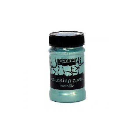 Cracking paste metallic Risspaste Crackle Silber-Türkis 100ml - PENTART