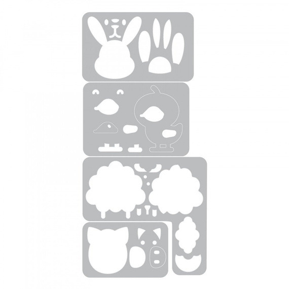 SIZZIX Stanzer Präge Stanzschablone Cutting Die, Critters Tiere 664151