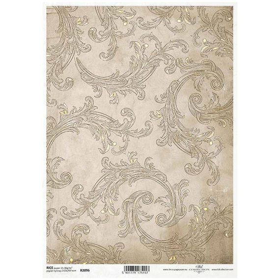 ITD Reispapier Decoupage Bastelpapier, Tapetenmotiv Wickelt R2096