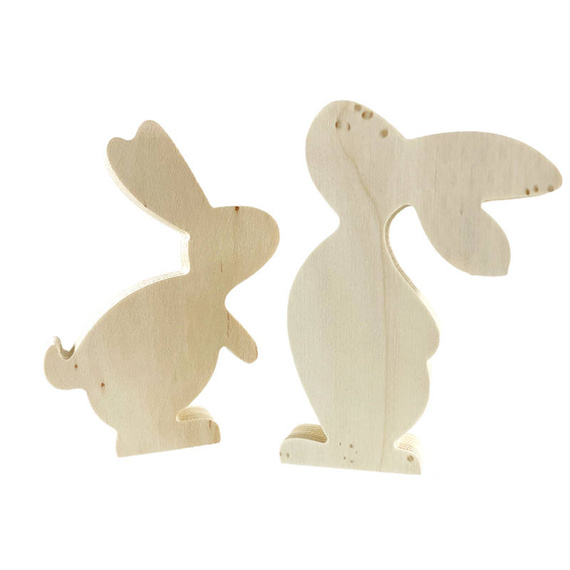 Holzkaninchen 2 Stk