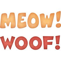 CHEERY LYNN Stanzform Präge Stanzschablone Cutting Die - Miau! &amp; Wuff! B560 - Untertitel