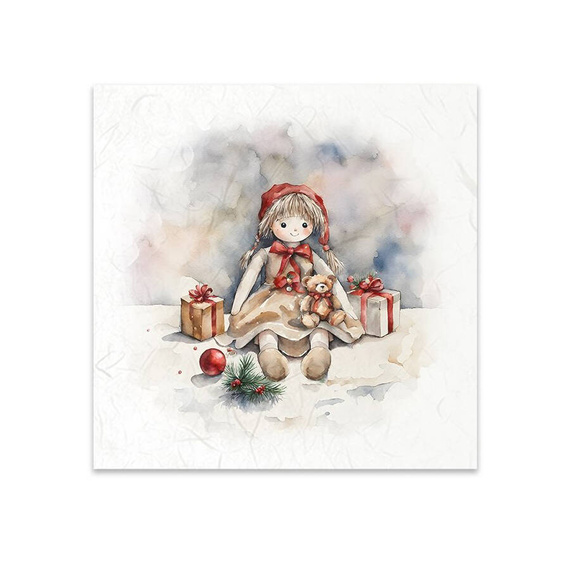 Scrapbooking-Bastelpapier-Set reis - ITD - RSM135 Puppen unter dem Weihnachtsbaum