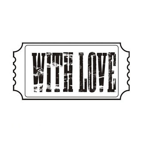 AGATERIA - Transparent Stempel Motivstempel Clear Stamp - WITH LOVE Untertitel