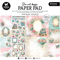 STUDIOLIGHT Scrapbooking Papier Set 20x20 cm, Collage Papier Pad - Christmas Blush