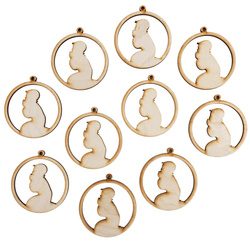 Hölzerne Ornament-Anhänger-Kugel 6cm. Dekoration