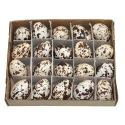 Plastikeier KUNSTSTOFF EIER Wachteleier Ostereier Ostern Dekoration 20 Stück, 3.6 cm