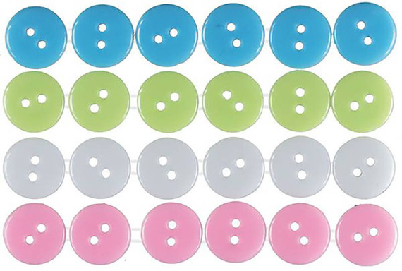 Selbstklebende Knöpfe 12mm - 66 Stück