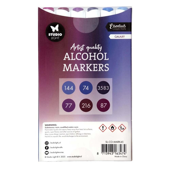 Alkoholmarker Doppelstift Set Galaxy Essentials Nr. 45 - Studio Light - 6 Stück