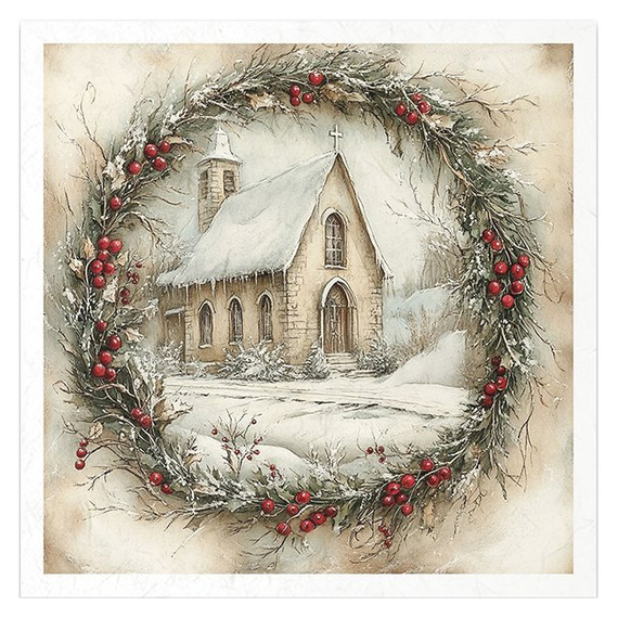Reispapier-Set - Kinder, Weihnachten, Winterlandschaft - RSM186 - Itd Collection