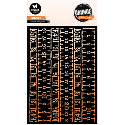 STUDIOLIGHT Mixed Media Schablone STENCIL für Decoupage Scrapbooking - Rulers Background