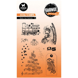 STUDIO LIGHT - Transparenter Stempel - Clear Stamps - Santa toy factory