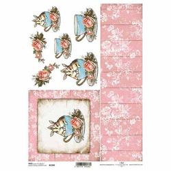 ITD Reispapier Decoupage Bastelpapier Softpapier Serviettentechnik, Tasse R1584