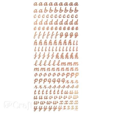 DPCraft Aufkleber Die Buchstaben des Alphabets 168Stück Kupfer