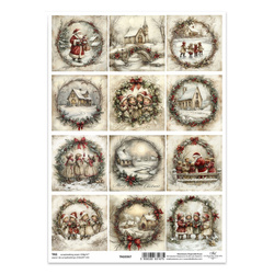 Scrapbooking Tag Set 0358 Blumen auf dem Land