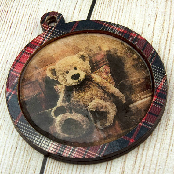 ITD Reispapier Decoupage Bastelpapier Serviettentechnik-R0628L - A3-Teddybären, Weihnachten
