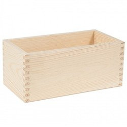 Rechteckiger Holzbehälter - Pflanzkasten, Holzbox, Basis für Decoupage 23,5 × 10,5 × 12,5 cm