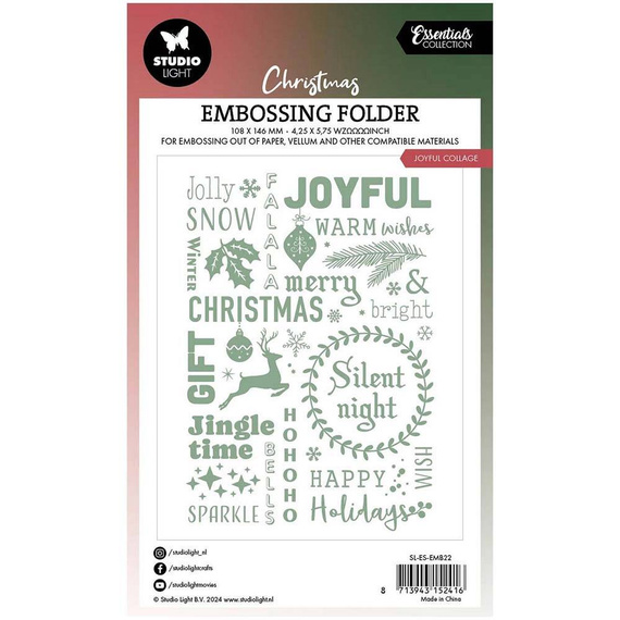 STUDIOLIGHT Embossing Folder Prägefolder Prägeschablone - Joyfull collage