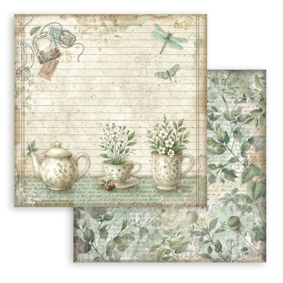 Scrapbooking Papier Set 30x30 - Herbarium Silvae - Stamperia