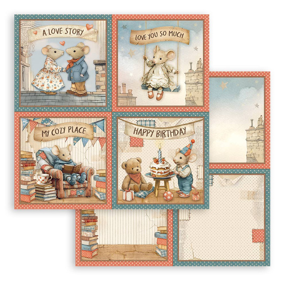 Scrapbooking Papier Set 20x20 -  Family - Stamperia