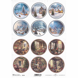 ITD Reispapier Decoupage Bastelpapier Softpapier Serviettentechnik, Die Spielzeugfabrik des Weihnachtsmanns R2144