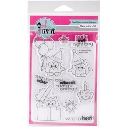 PINK & MAIN - Transparent Stempel Motivstempel Clear Stamp - What A Hoot Eule, Geburtstag