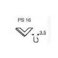 Metallecke für Alben - Nickel - 16 mm - 1 Stück PS16 