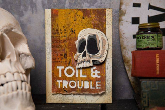 SIZZIX Stanzform Präge Stanzschablone Cutting Die, Spencer Colorize by Tim Holtz Schädel