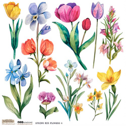 AUFKLEBER ScrapLove Dekor Stickers - Spring Big Flowers 4