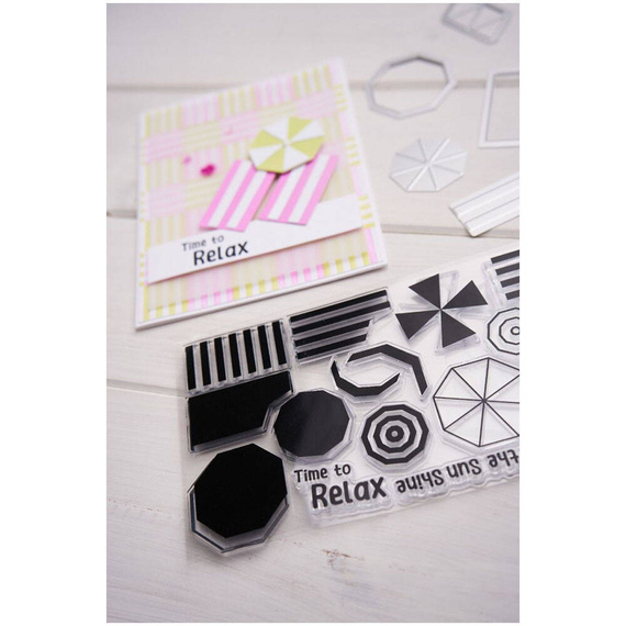 SIZZIX Stempel + Stanzform - Beach Blankets & Brellas 