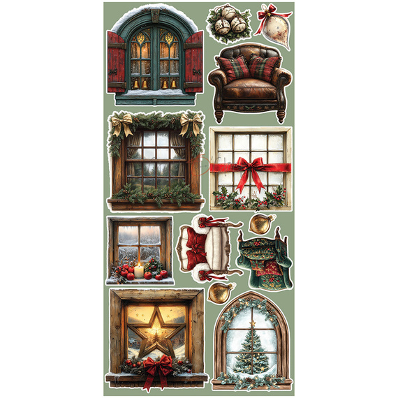 Scrapbooking Papier Set - Craft o'clock - Extras Set - Oh Christmas Night  - MIX