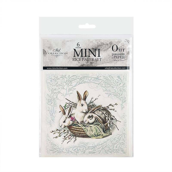 ITD Reispapier Decoupage SET Bastelpapier, vintage, osterhasen RSM070