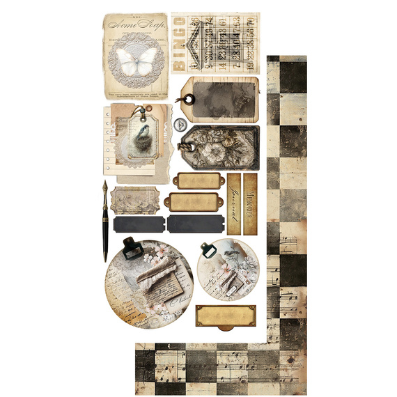 ALCHEMY OF ART Set 15x30cm Scrapbooking Papier, Magic of the Northern Lights, aurora