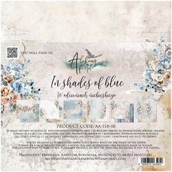 ALCHEMY OF ART Set 20x20cm Scrapbooking Papier,  In shades of blue