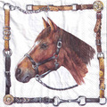 SERVIETTEN 1 Stück Motivservietten Decoupage Napkin 33x33cm,  Nika, Pferd, Sattel