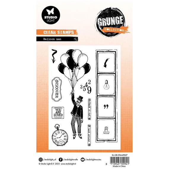 STUDIO LIGHT - Transparenter Stempel - Ballon Man