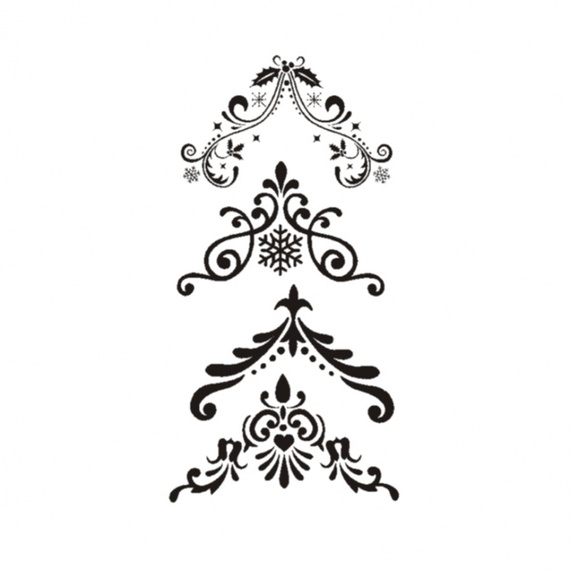 AGATERIA Polymerstempel Clear Stamp - Winterliche Eckmotive