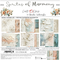Scrapbooking Papier Set 20x20 - Craft o'clock - Sprites of Harmony - BASIC