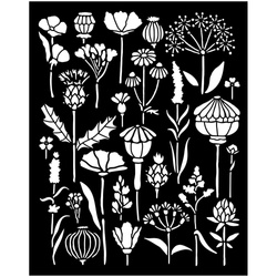 Schablone mixed-Media 3D 20x25cm - Herbarium Silvae herbarium - Stamperia