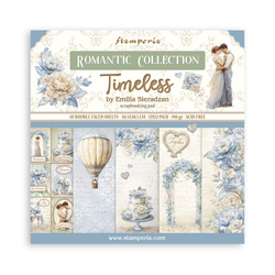 STAMPERIA Set 10 Blatt 30,5x30,5cm doppelseitig Scrapbooking Papier, Silent Sea